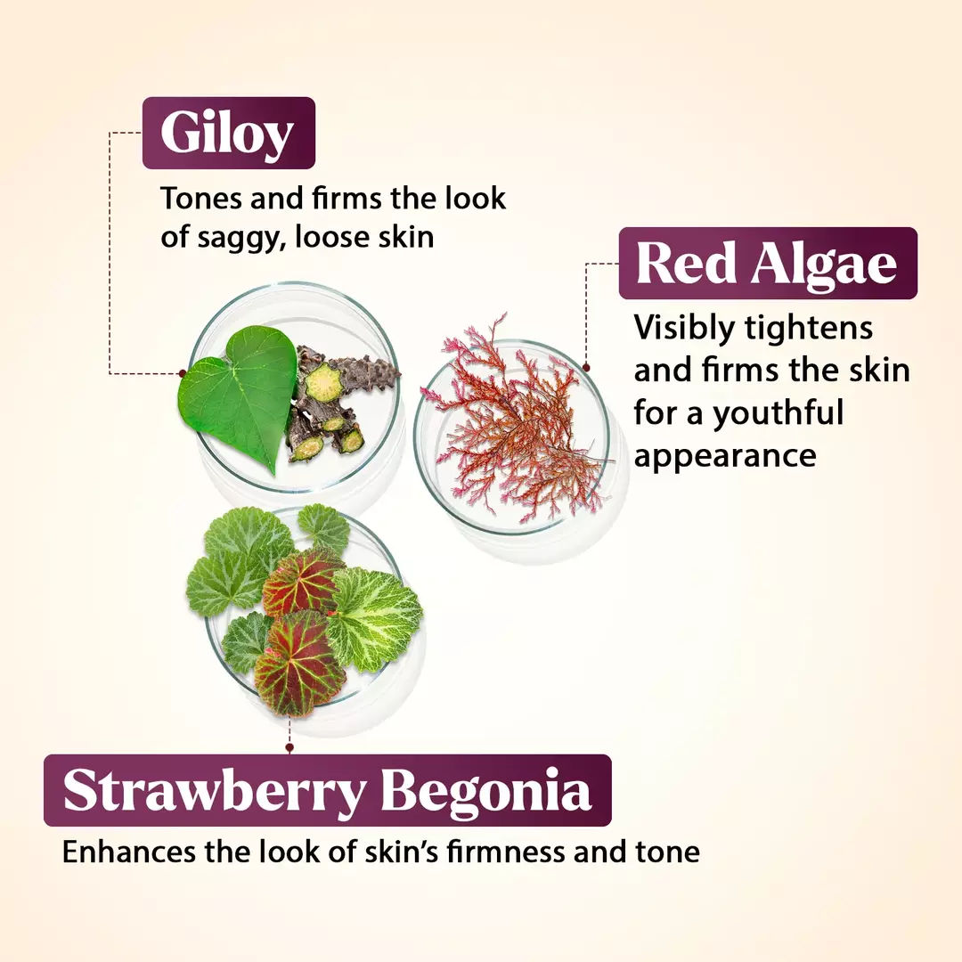 Giloy, red algae, strawberry begonia