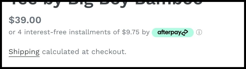 ORDER NOW. PAY BETTER. CHOOSE AFTERPAY.