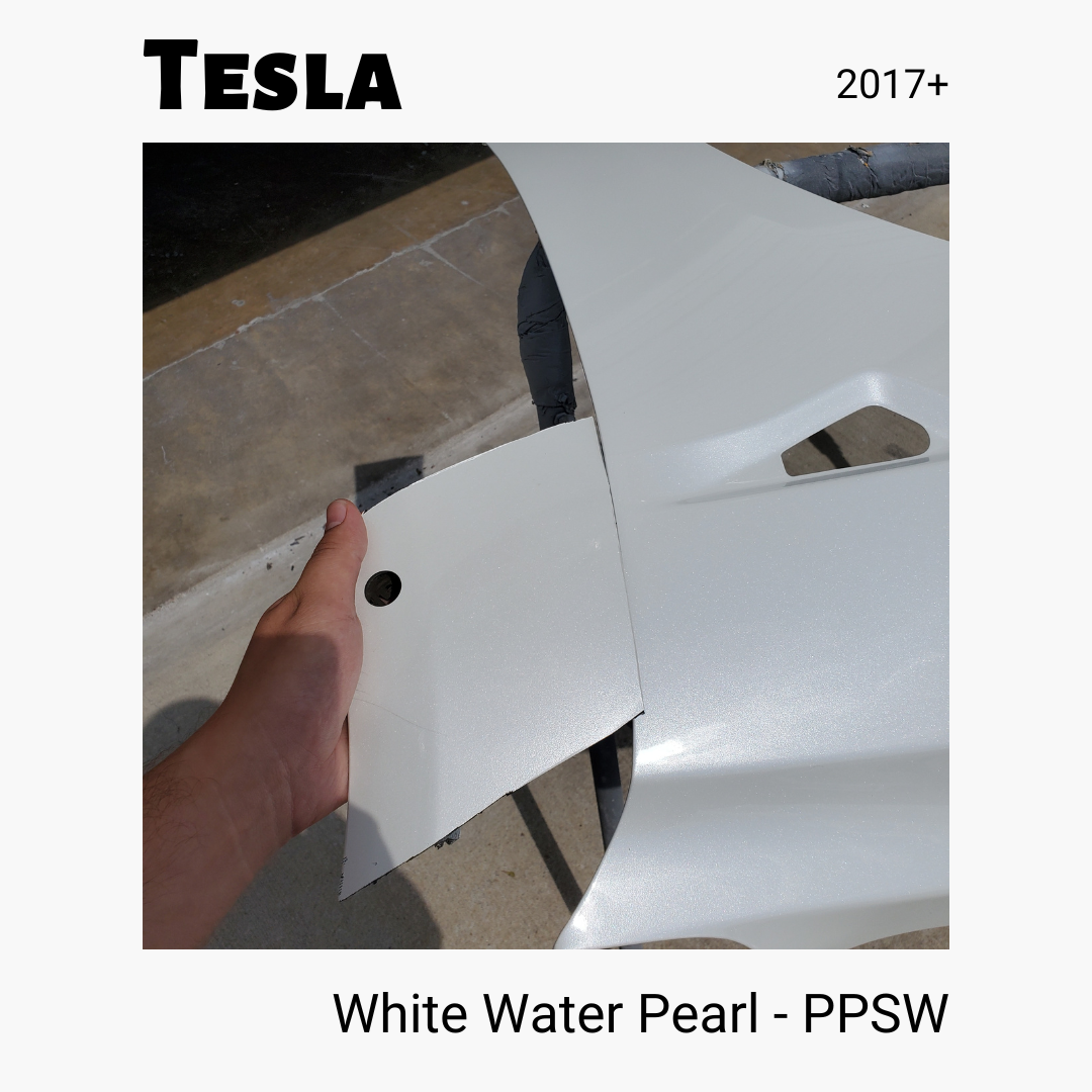 Tesla White Water Pearl PPSW - ReveMoto Custom Paint Match