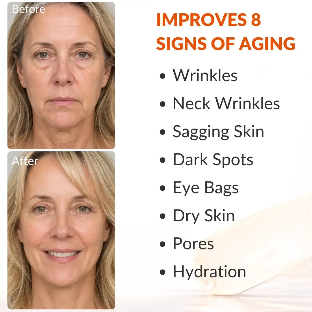 levaye vitamin c serum clinical results, 95% improvement in the appearance of wrinkles, 96% see brighter looking skin, 96% visibly reduced appearance of dark spots
