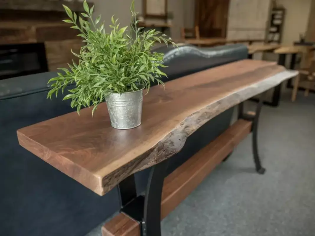 Live Edge Walnut Sofa Table