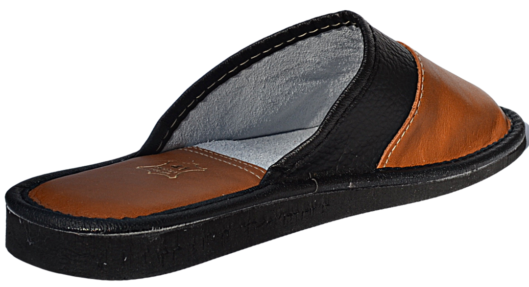 Rick - Polish leather house slippers for men - Reindeer Leather