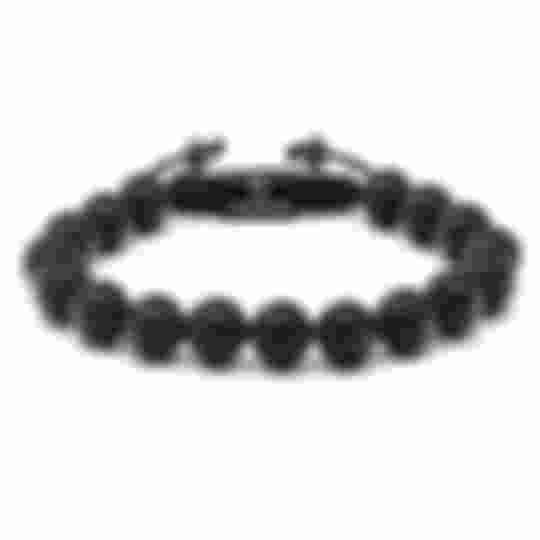 Matte Onyx Beaded Bracelet Black Gemstone Bead Bracelet GT collection
