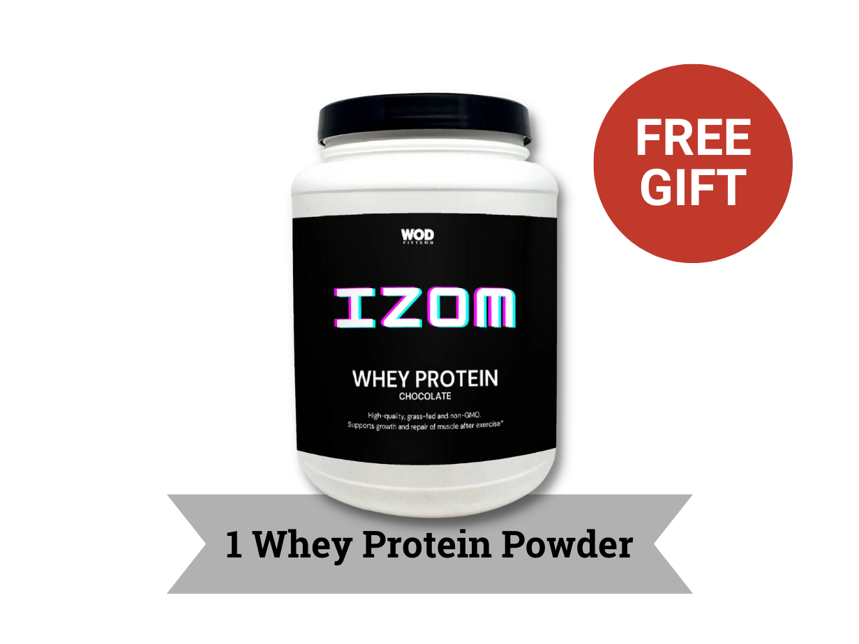 IZOM Whey Protein Powder in Chocolate flavor