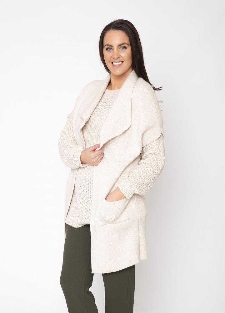 Patch Pocket Gilet in Beige