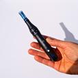 Close-up of Beautimate microneedle pen tip and 0.5mm depth dial