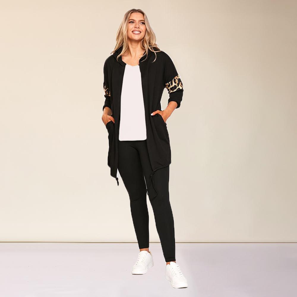 Rosie Leopard Hoody (Black)