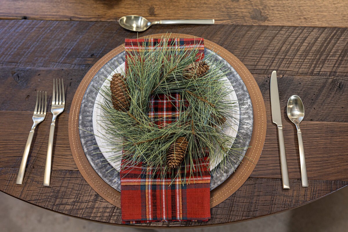 rustic wreath place setting
