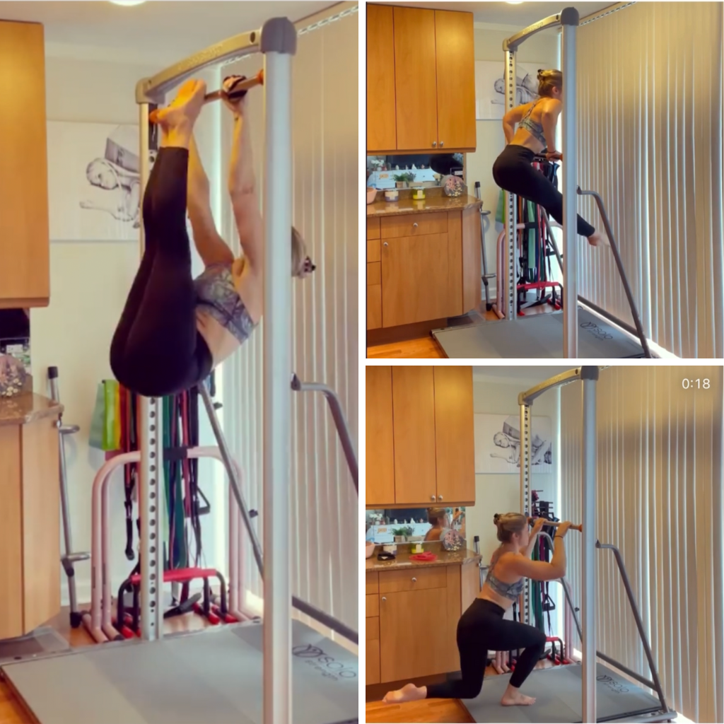 woman doing pull ups assisted exercise bodyweight functional training equipment home exercise equipment by solostrength