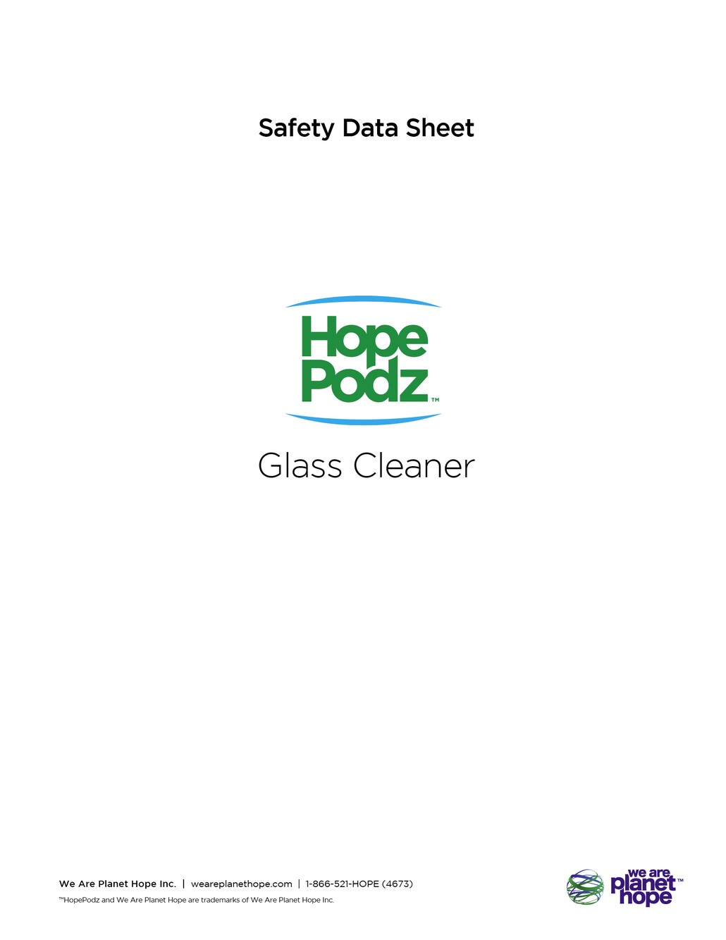 Glass Cleaner Safety Sheet