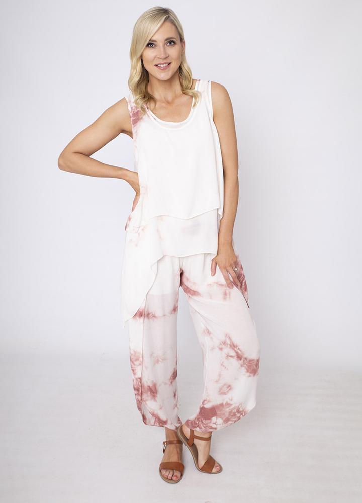 Two Piece Layered Sleevless Top