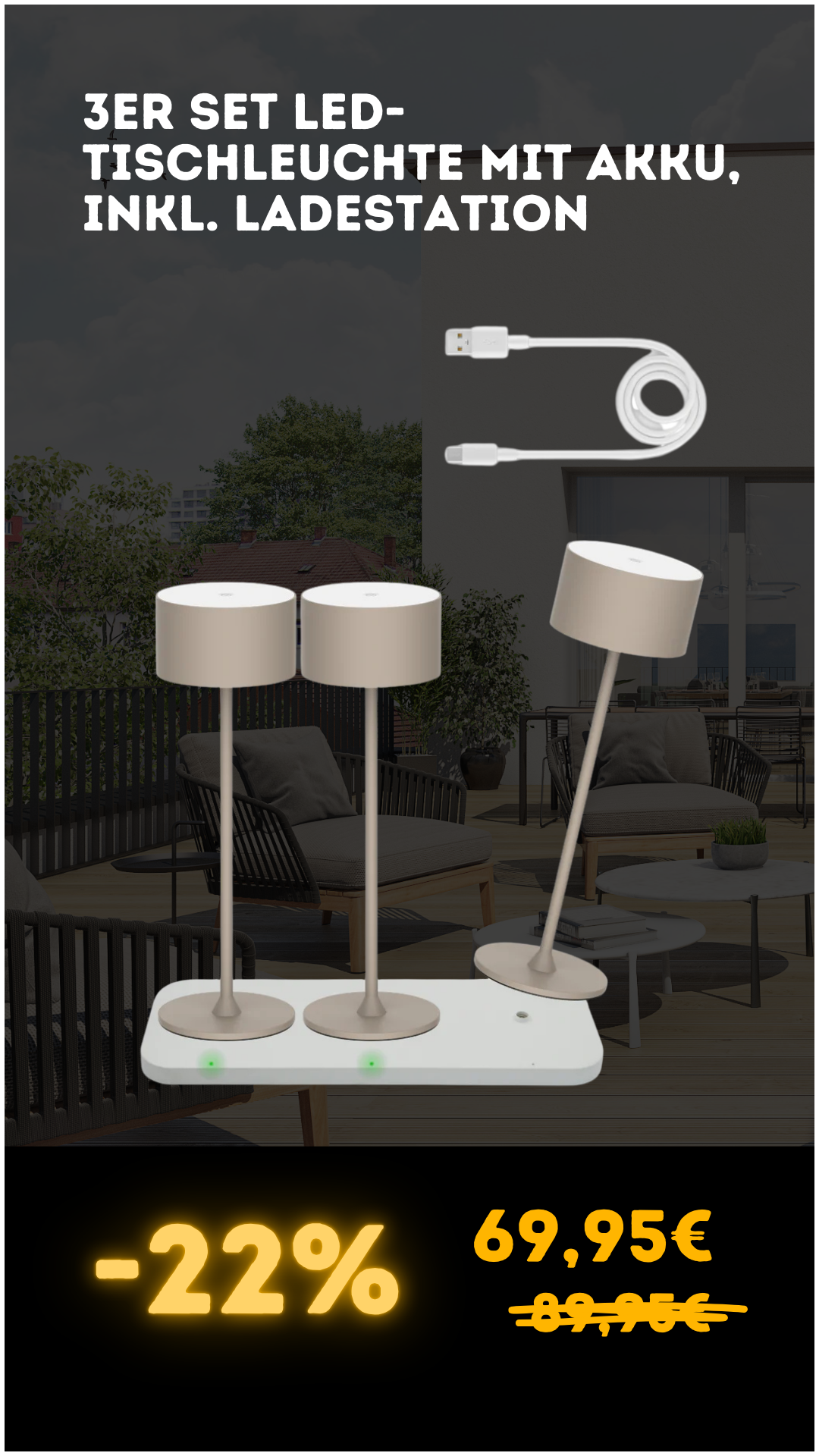 Renovierungslampe 6er Set