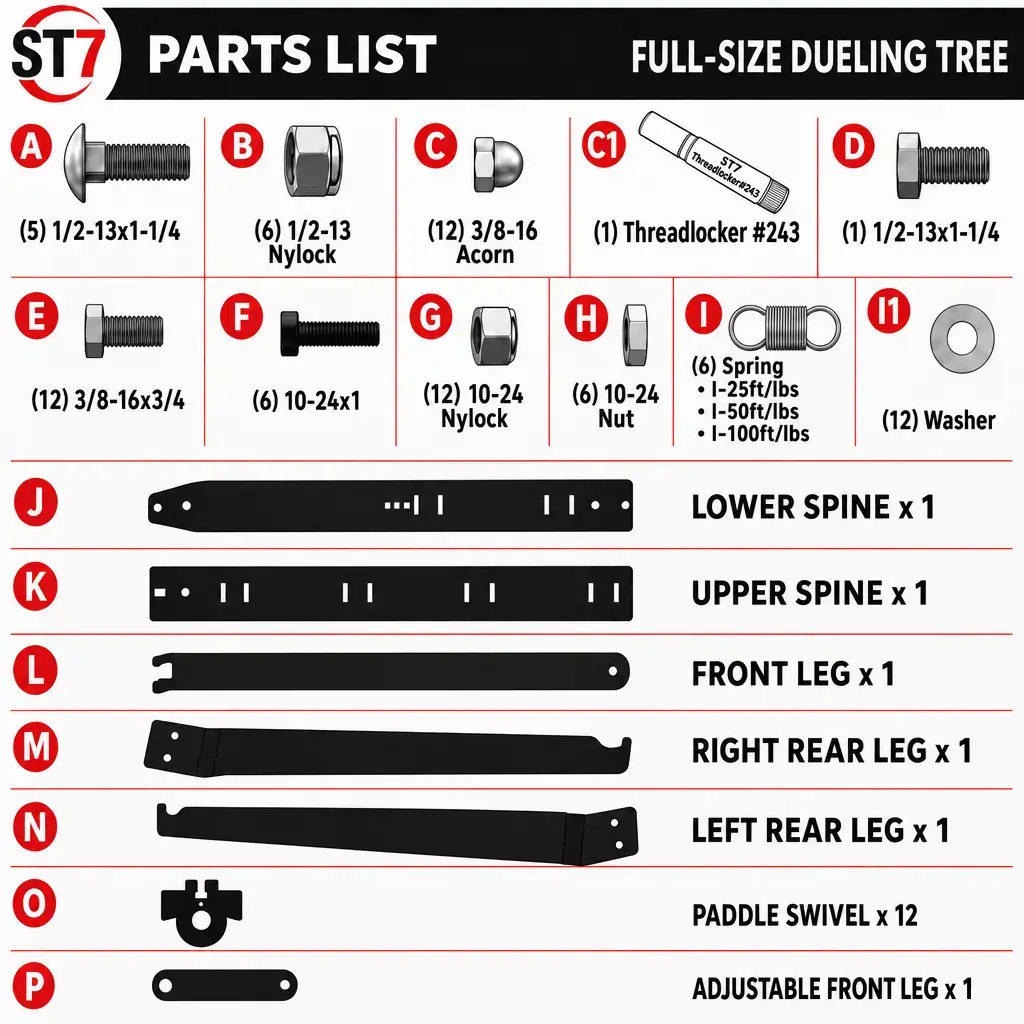 Dueling Tree Parts List