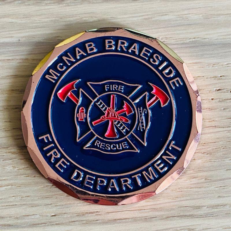 McNab Braeside Fire Department coin photo