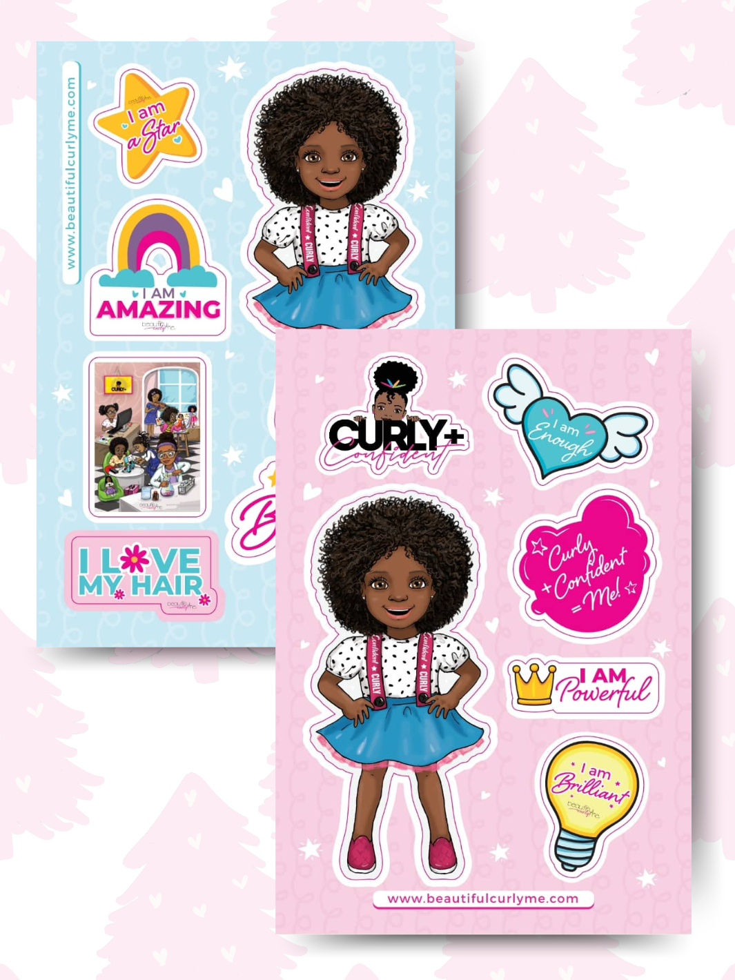 Bella Affirmation Stickers-Beautiful Curly Me