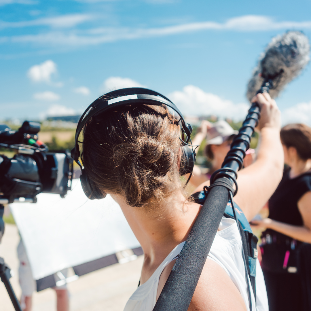A team of photographer and videographer working