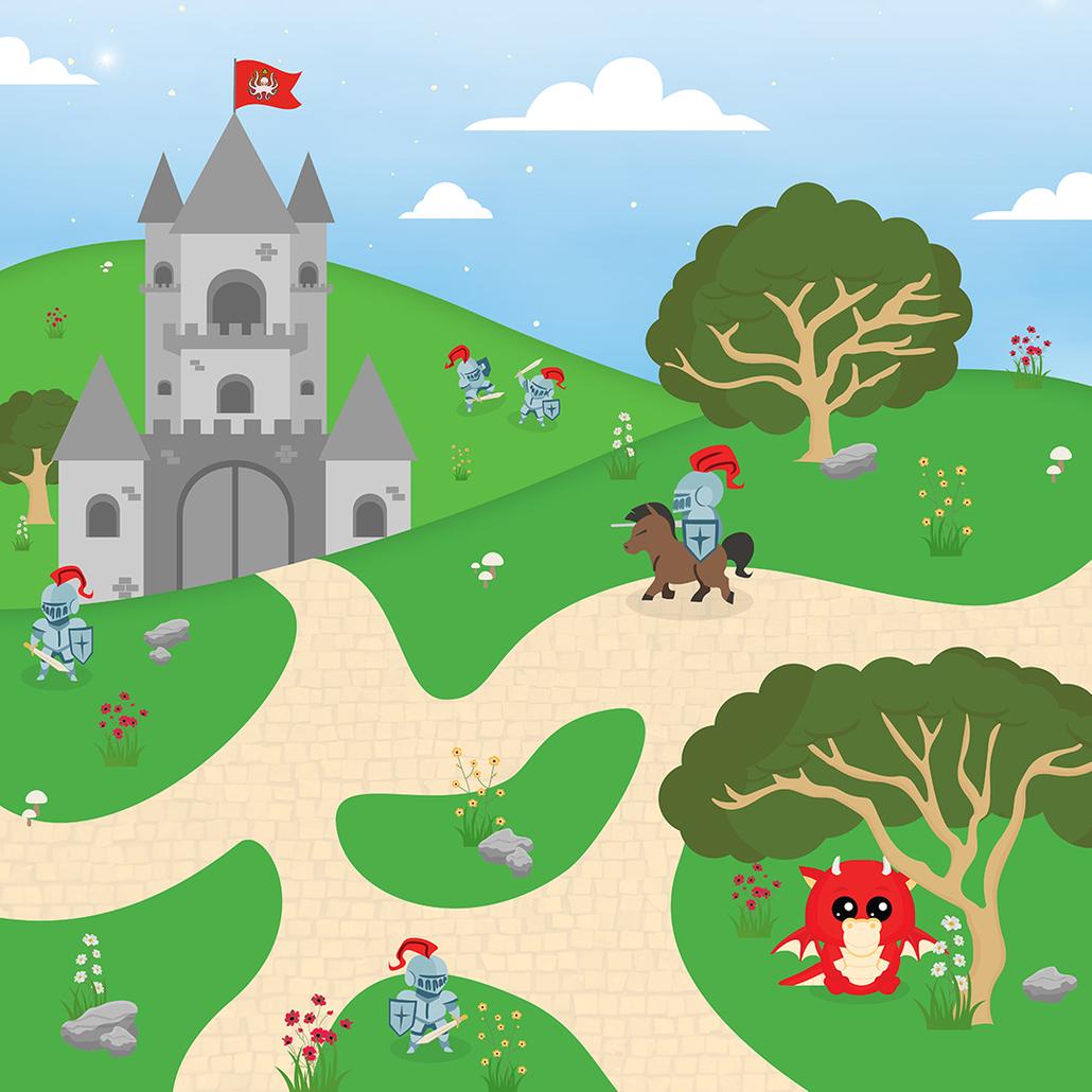 Medieval Times Playmat For Kids