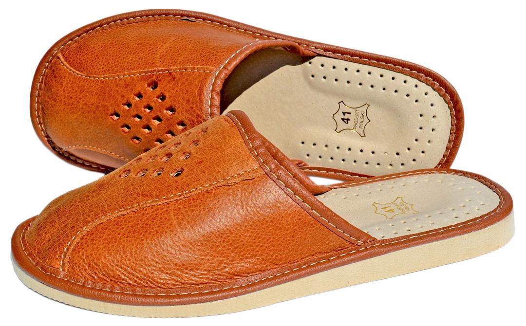 Hadley - Mens leather indoor slippers - Reindeer leather