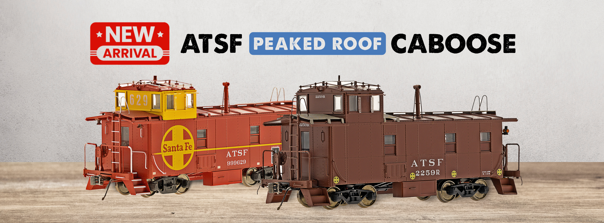 ATSF Peaked Roof Caboose Banner