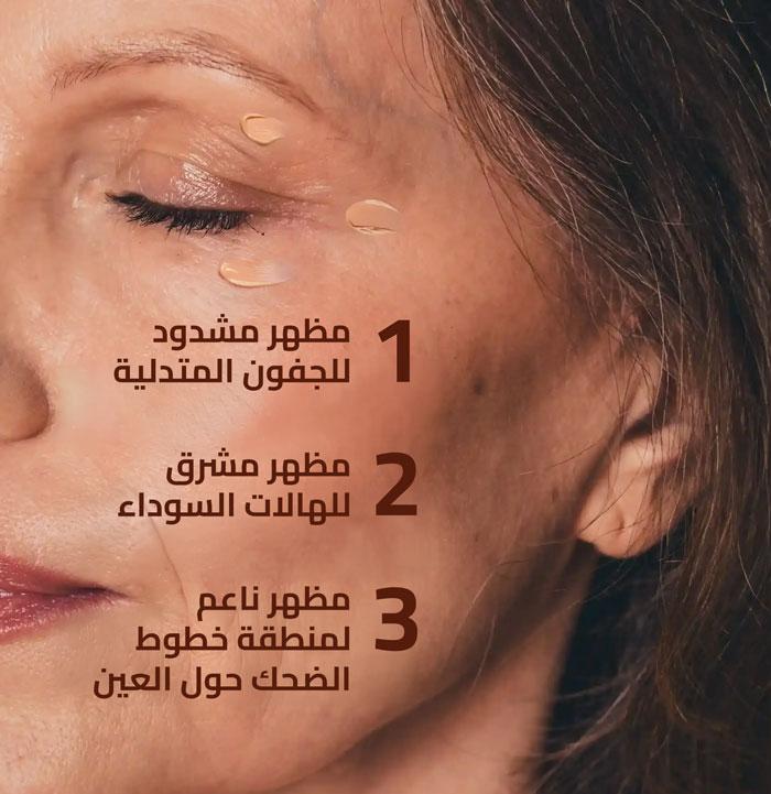 مظهر مشدود للجفون المتدلية