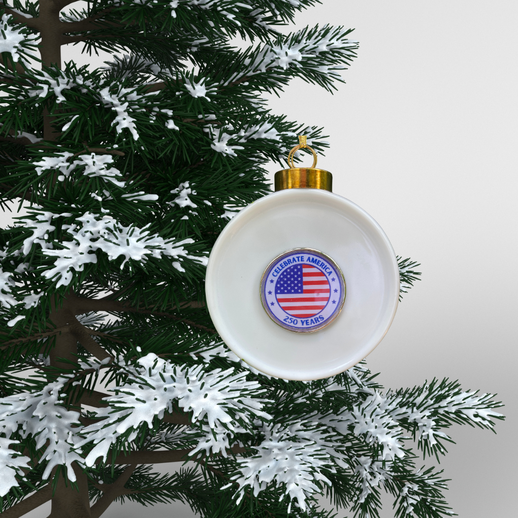Patriotic Christmas Ornament to Celebrate America 250