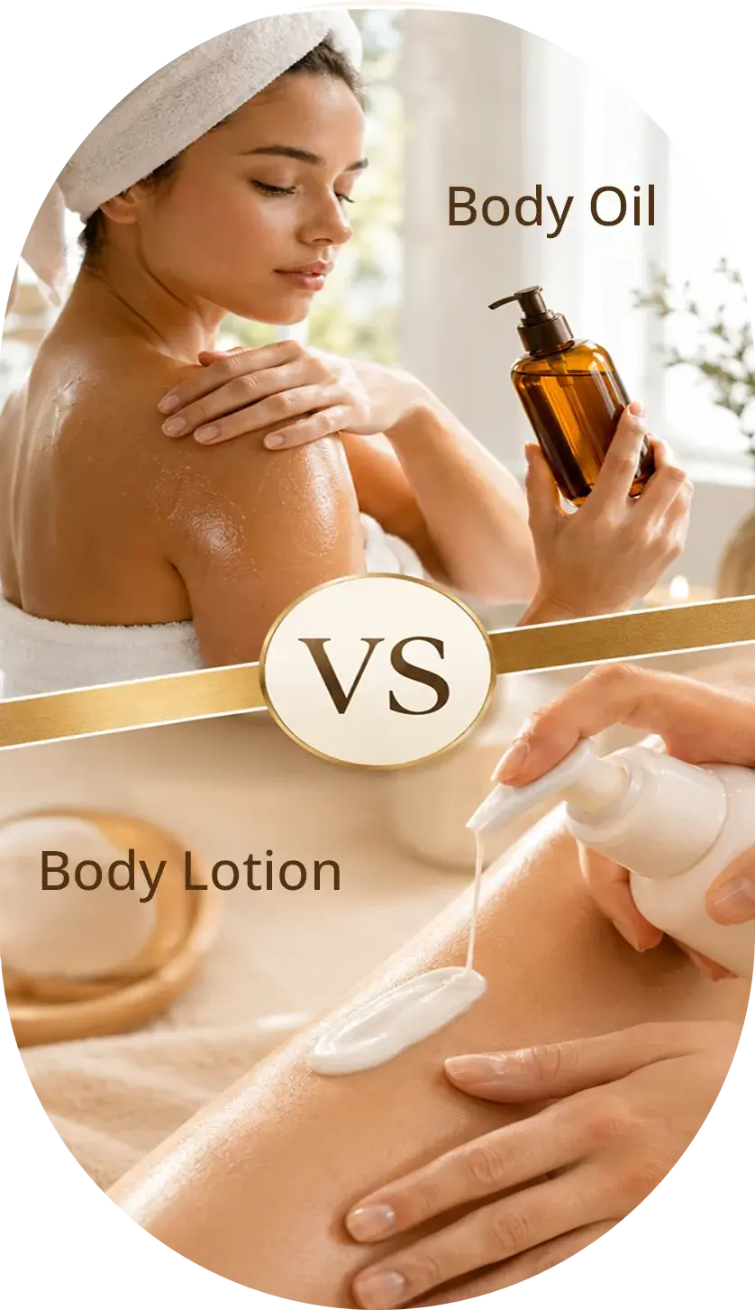 body oil vs body lotion