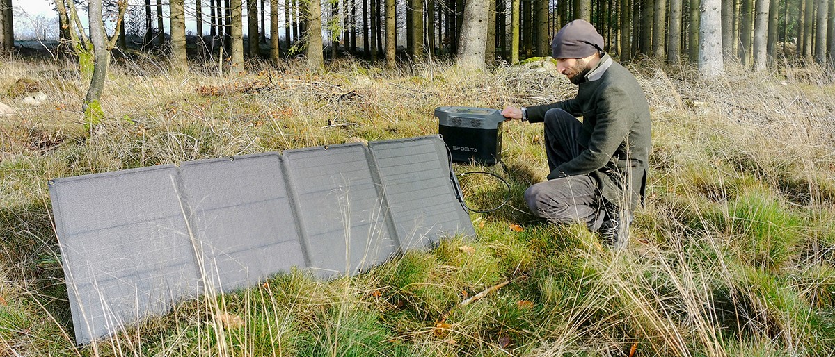 Solar Panel and generator in use