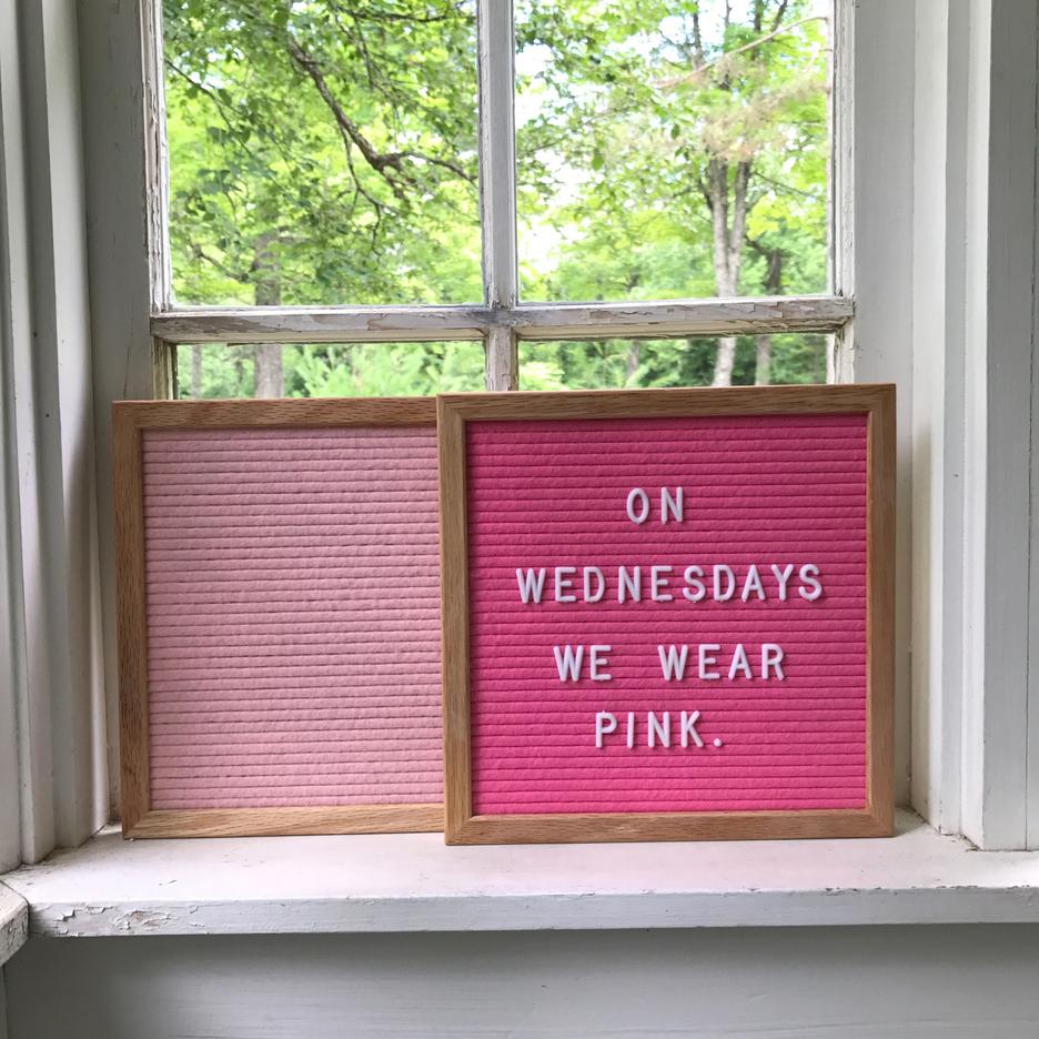 Premium Hot Pink Felt Letter Board 10x10 Inches