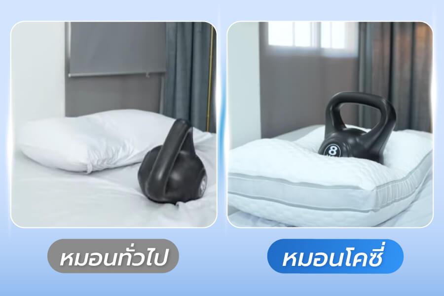 ไส้หมอนไฮเปอร์เมมโมรี่ vs ไส้หมอนทั่วไป
