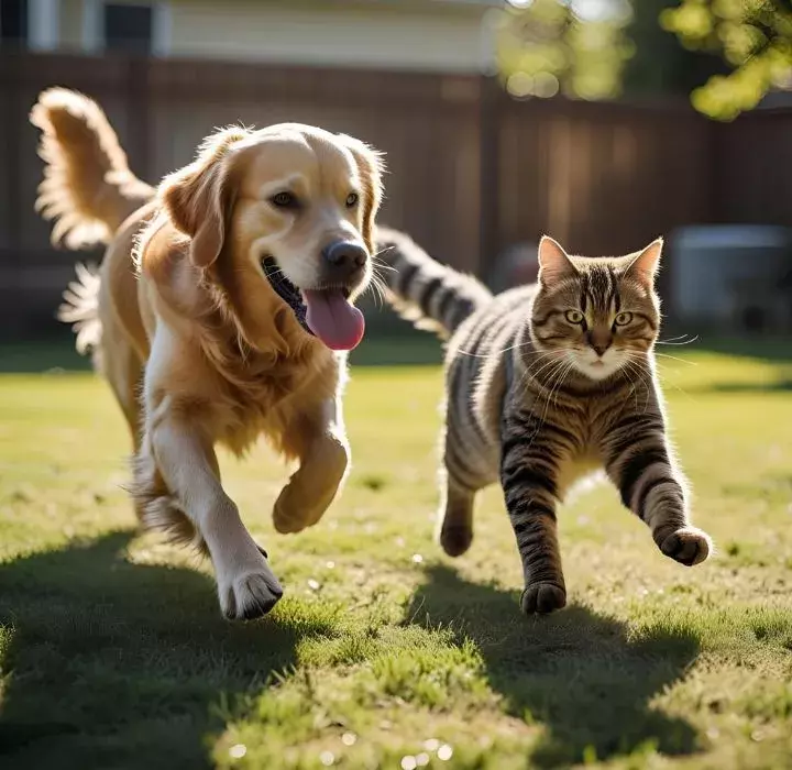 cats and dpgs living together