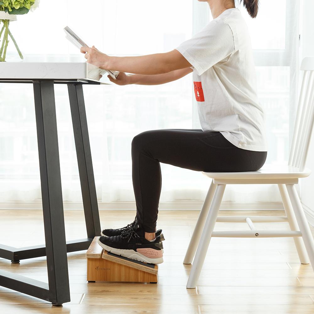 StrongTek Wooden Under Desk Foot Rest, Rocking Office Foot Stool