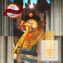Soleil Invisible bottle with a sunlit depiction of Goddess Aurora, stone columns and CaFleureBon Best of Scent 2024 badge