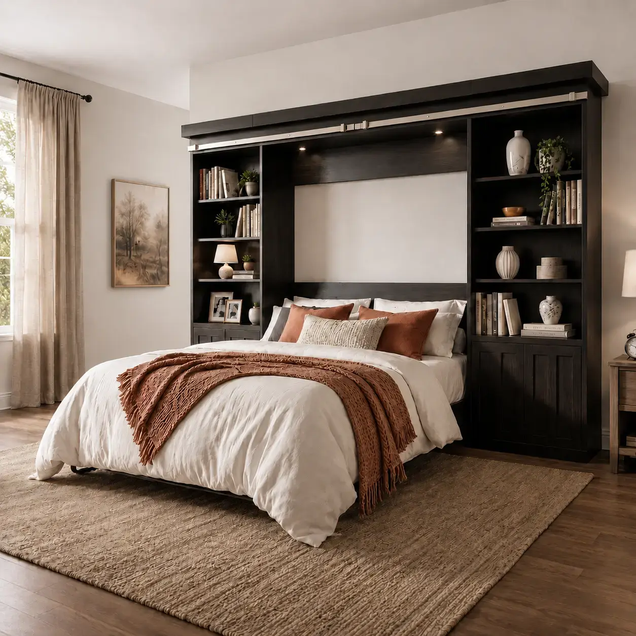 Willow Murphy Bed with Barn Door