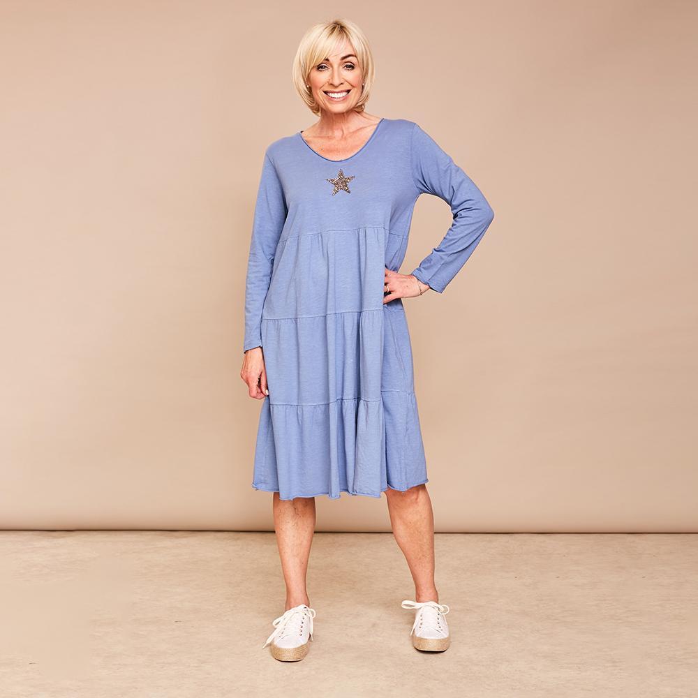 Selina Star Dress(Denim Blue)