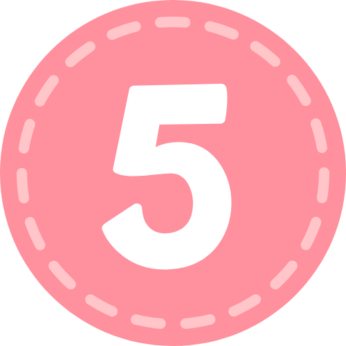 #5 in pink circle