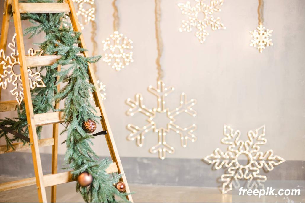 ide dekorasi natal, tangga untuk natal