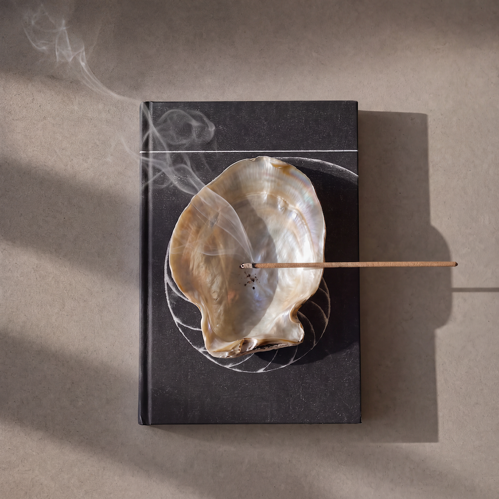 journal with incense