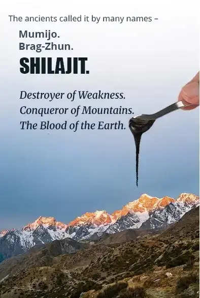 The ancients called it by many names – Mumijo, Brag-Zhun, Shilajit: Destroyer of Weakness, Conqueror of Mountains, The Blood of the Earth
