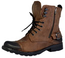 Zeke - Mens combat boots - Reindeer Leather