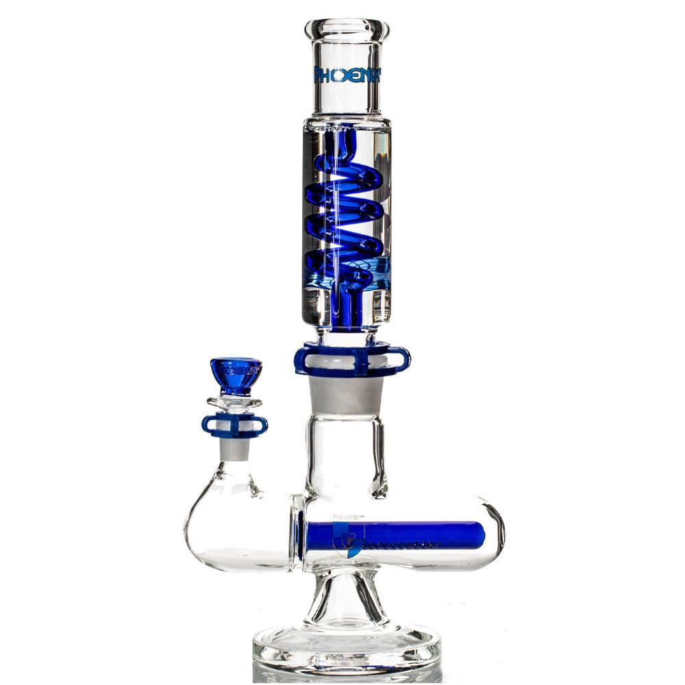 Blue Freeze Bong Inline Perc Fat Buddha Glass