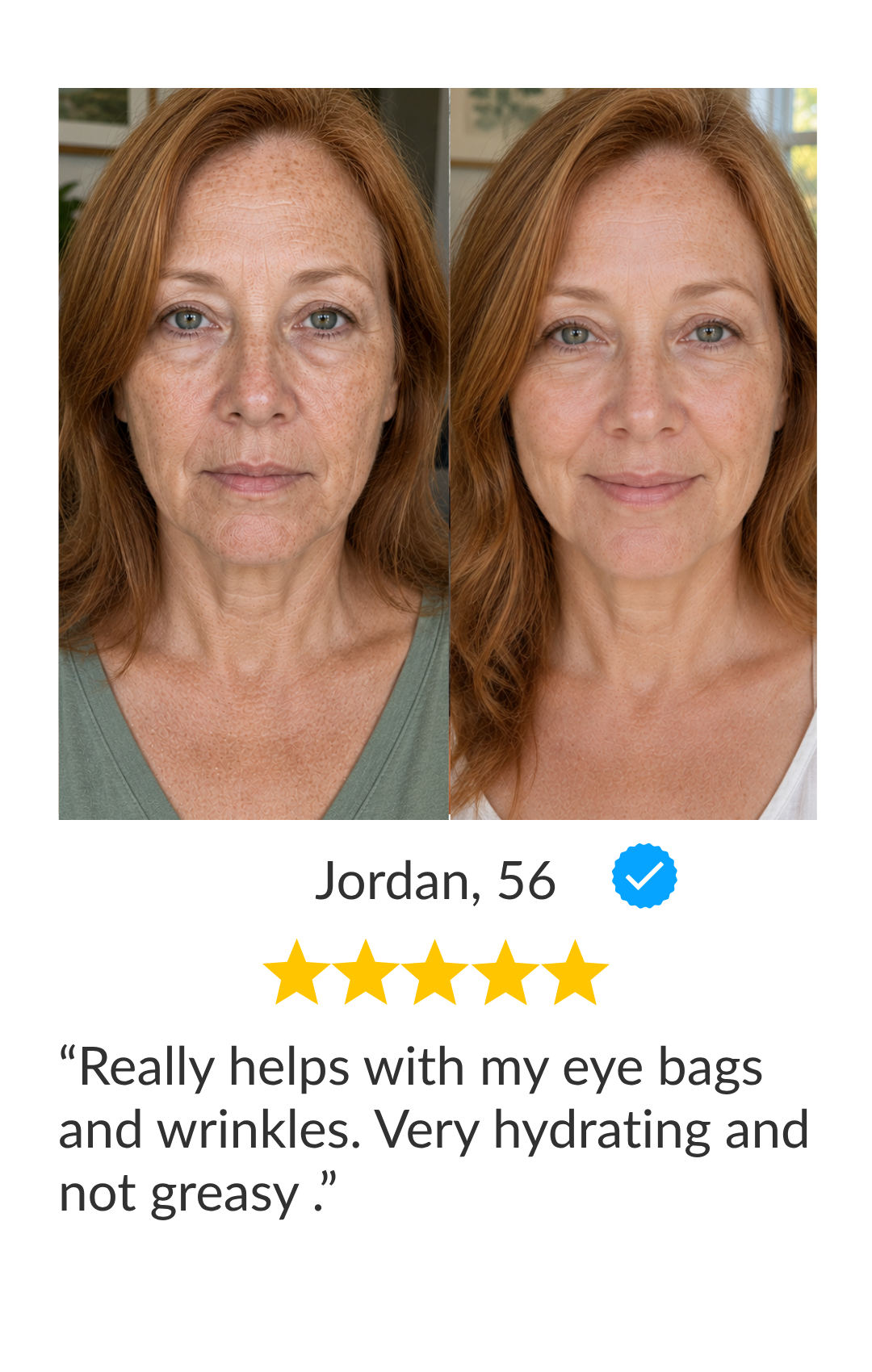 before after image showing long full lashes