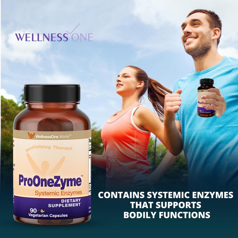 ProOneZyme Proteolytic Systemic Enzymes with Nattokinase and Seaprose