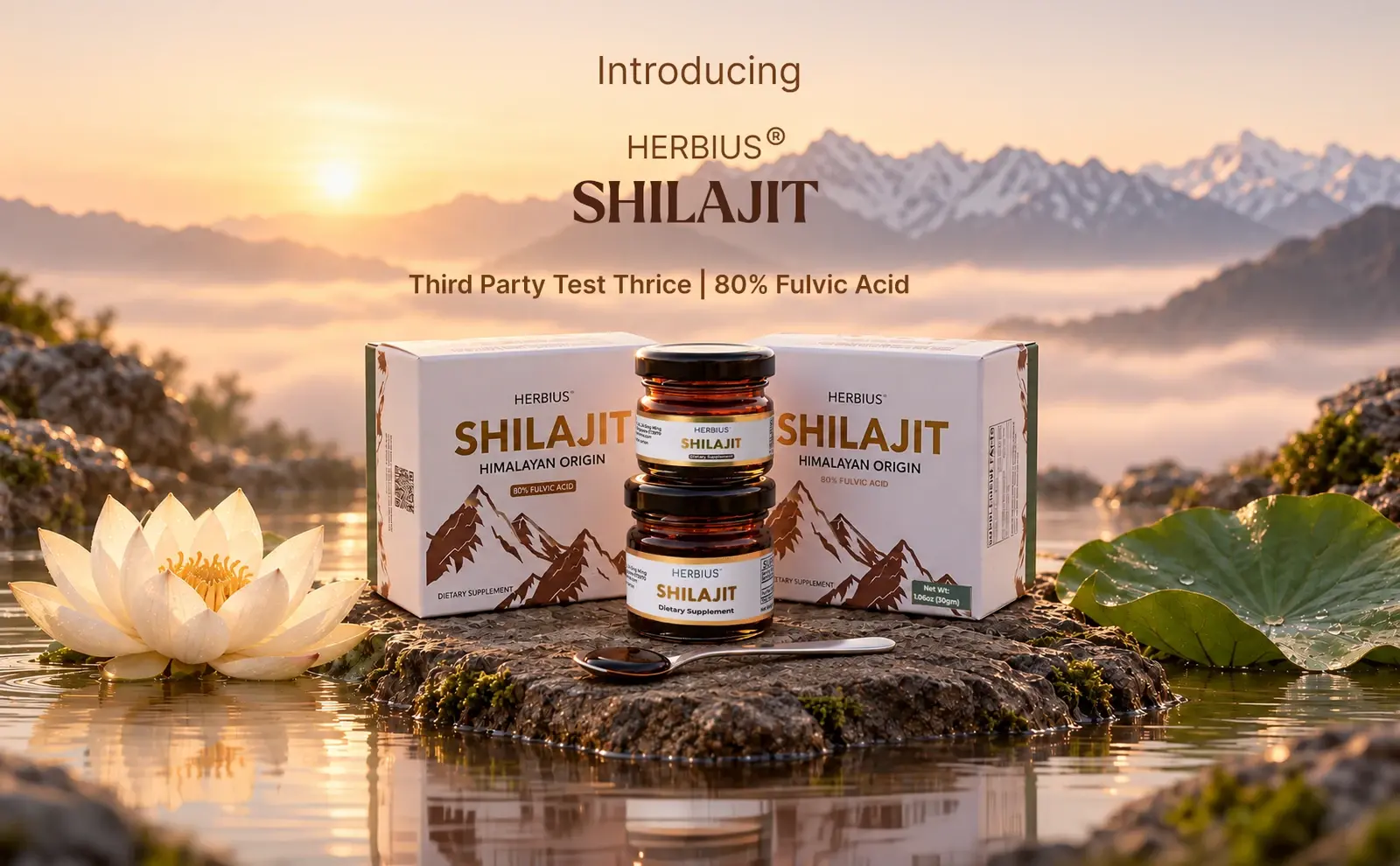 Introducing Herbius Shilajit – Himalayan Origin, third party tested thrice, 80% Fulvic Acid
