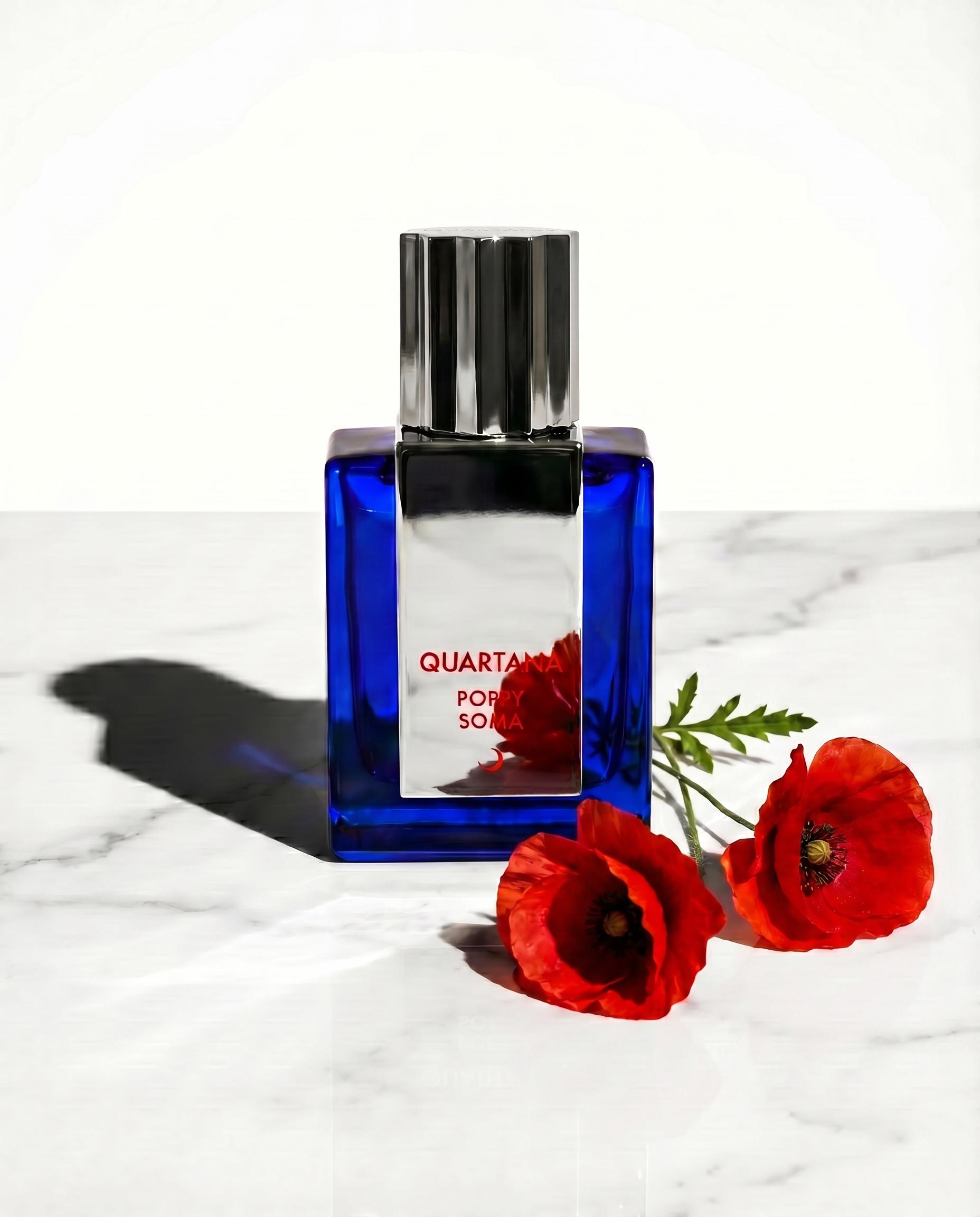 Poppy Soma 50mL bottle and poppy flower