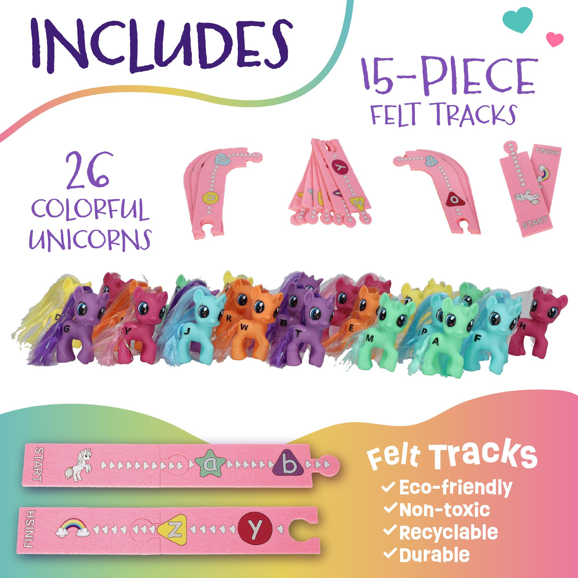 AlphaTracks Unicorns Uppercase Lowercase Alphabet Matching Game