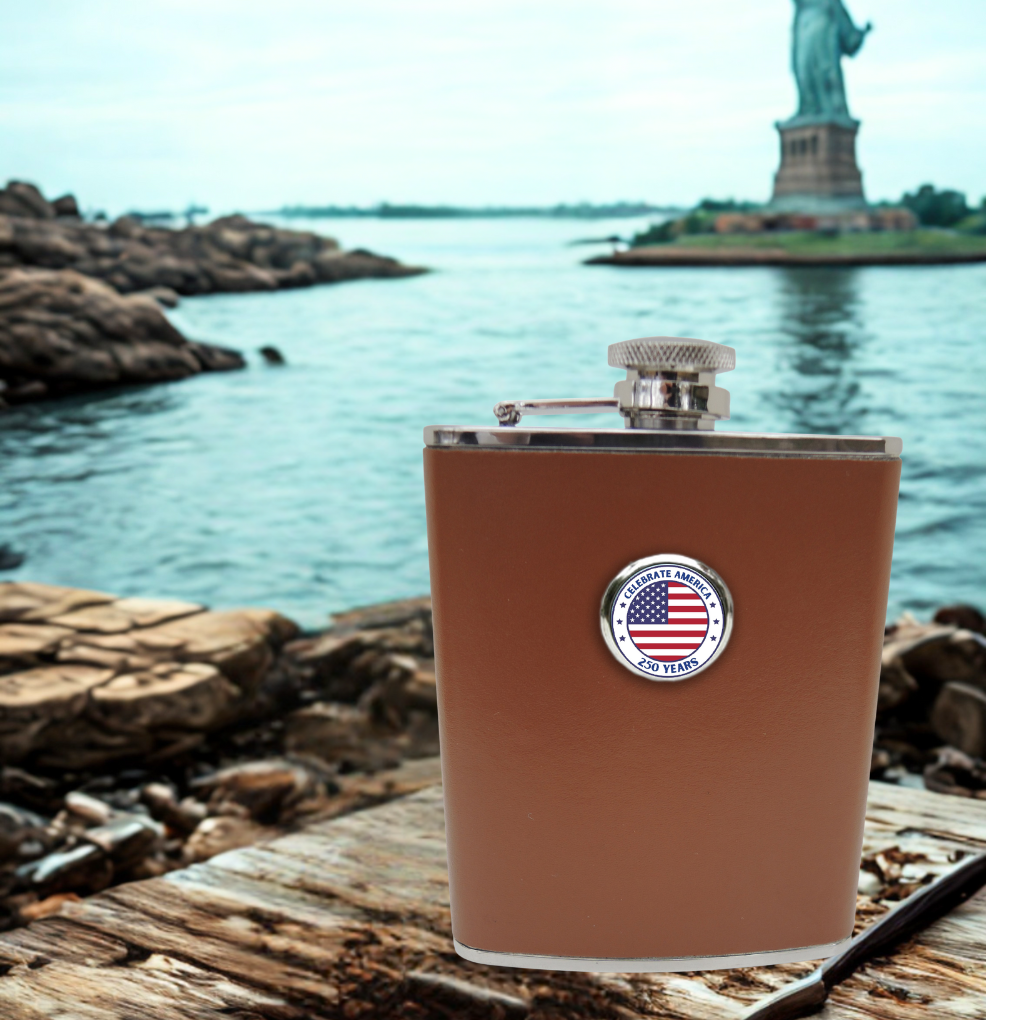 Leather Flask to Celebrate America 250