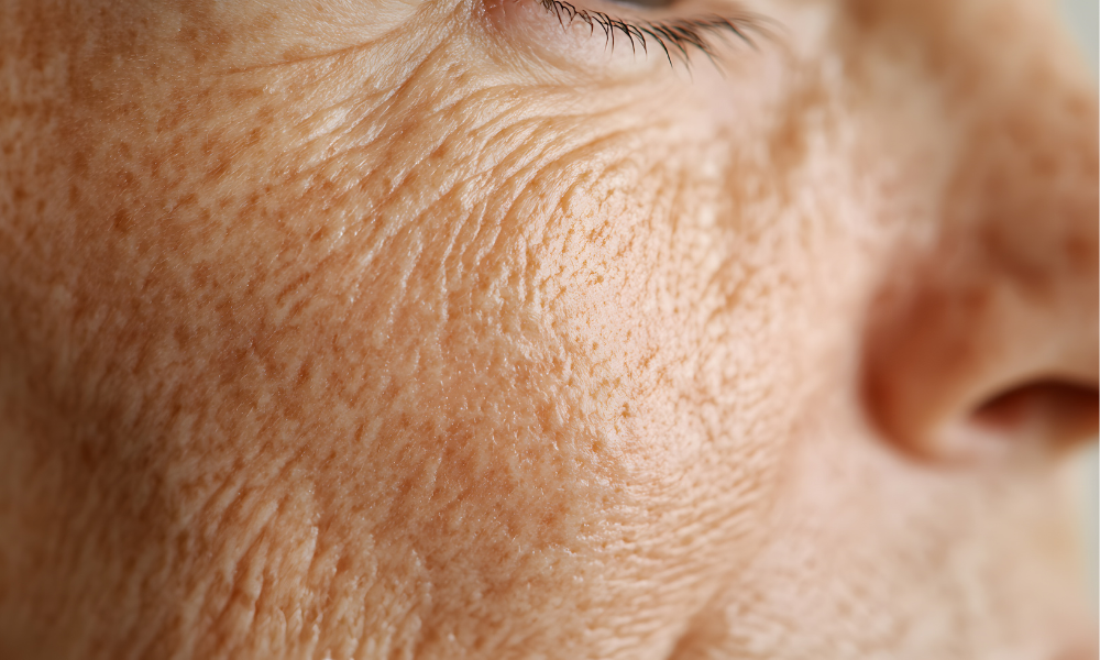Mature skin close up