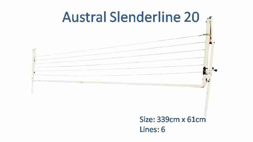 330cm clothesline austral slenderline 20
