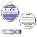 Dr. Cole's Digestive Support Balm front, back and side views