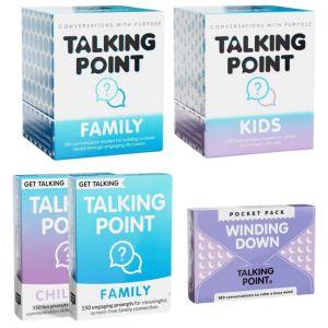 the one for families conversation cards bundle, talking point cards